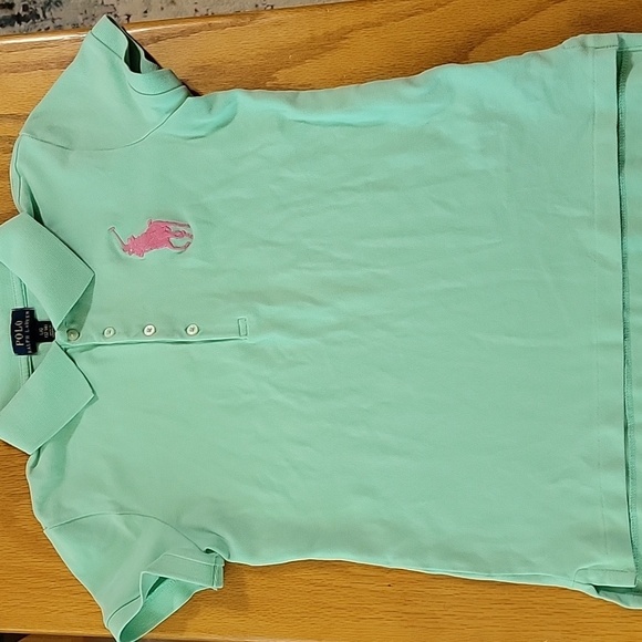Kids Polo by Ralph Lauren Polo Shirt, Mint Green, Large, Pre-owned - Picture 1 of 7